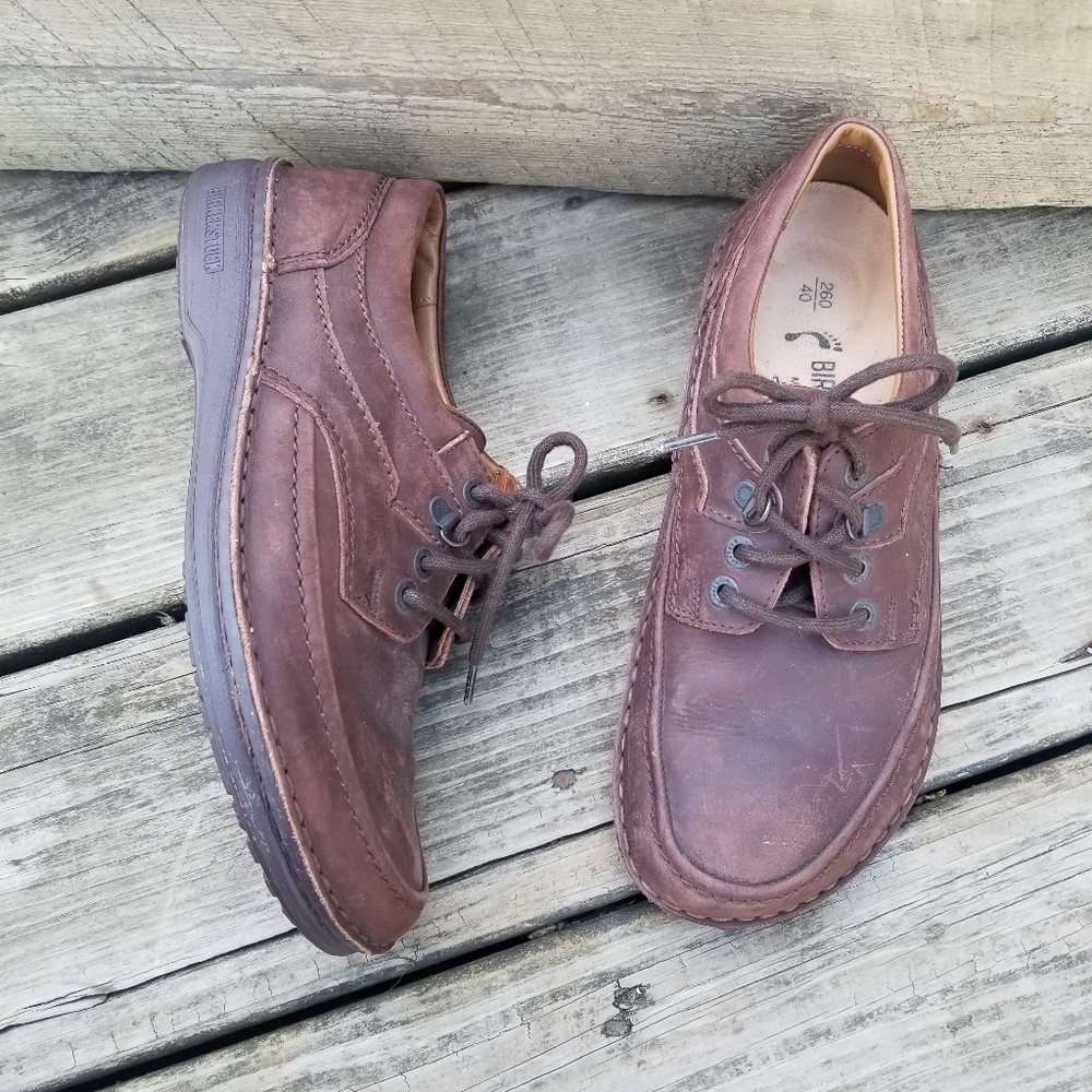 Birkenstock Baltimore Brown Oiled Nubuck‎ Suede Leather Lace-up Oxford Shoes 40